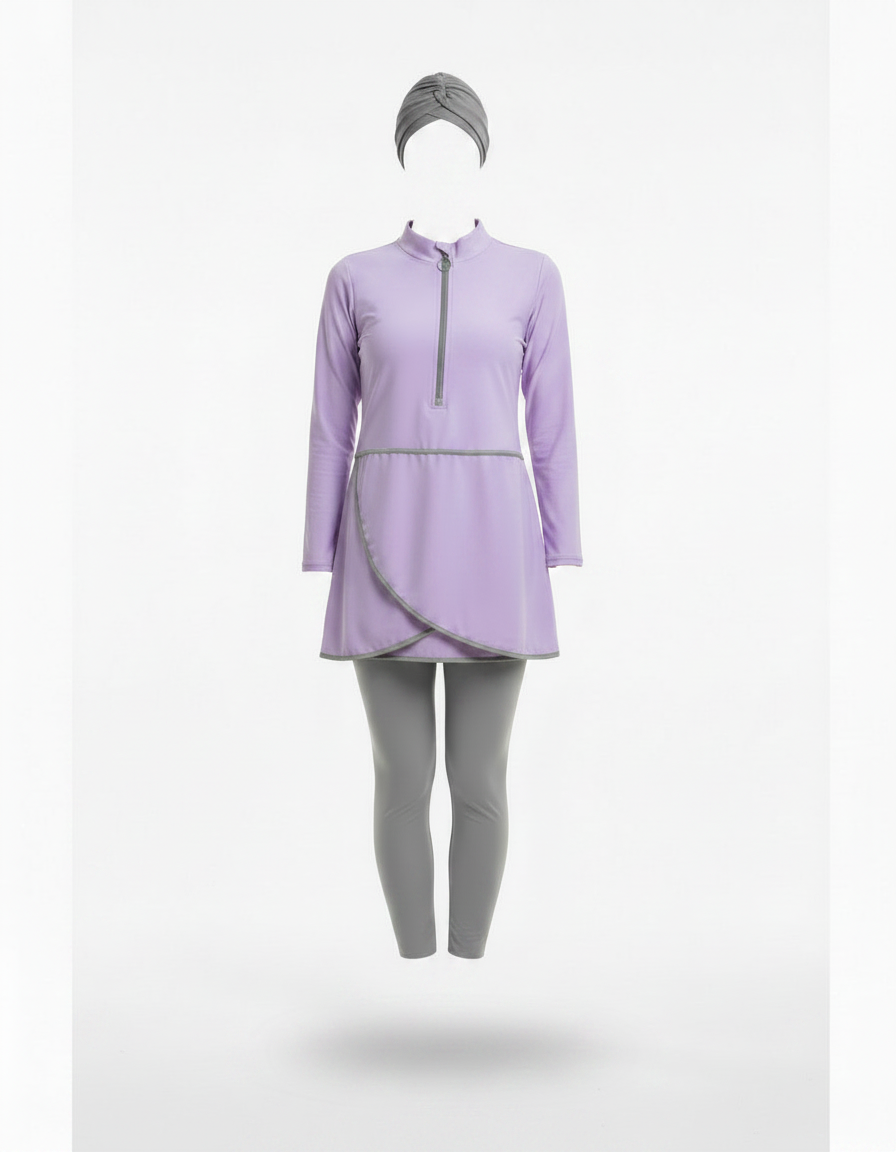 Velora Wrap-Detail Burkini Swimsuit