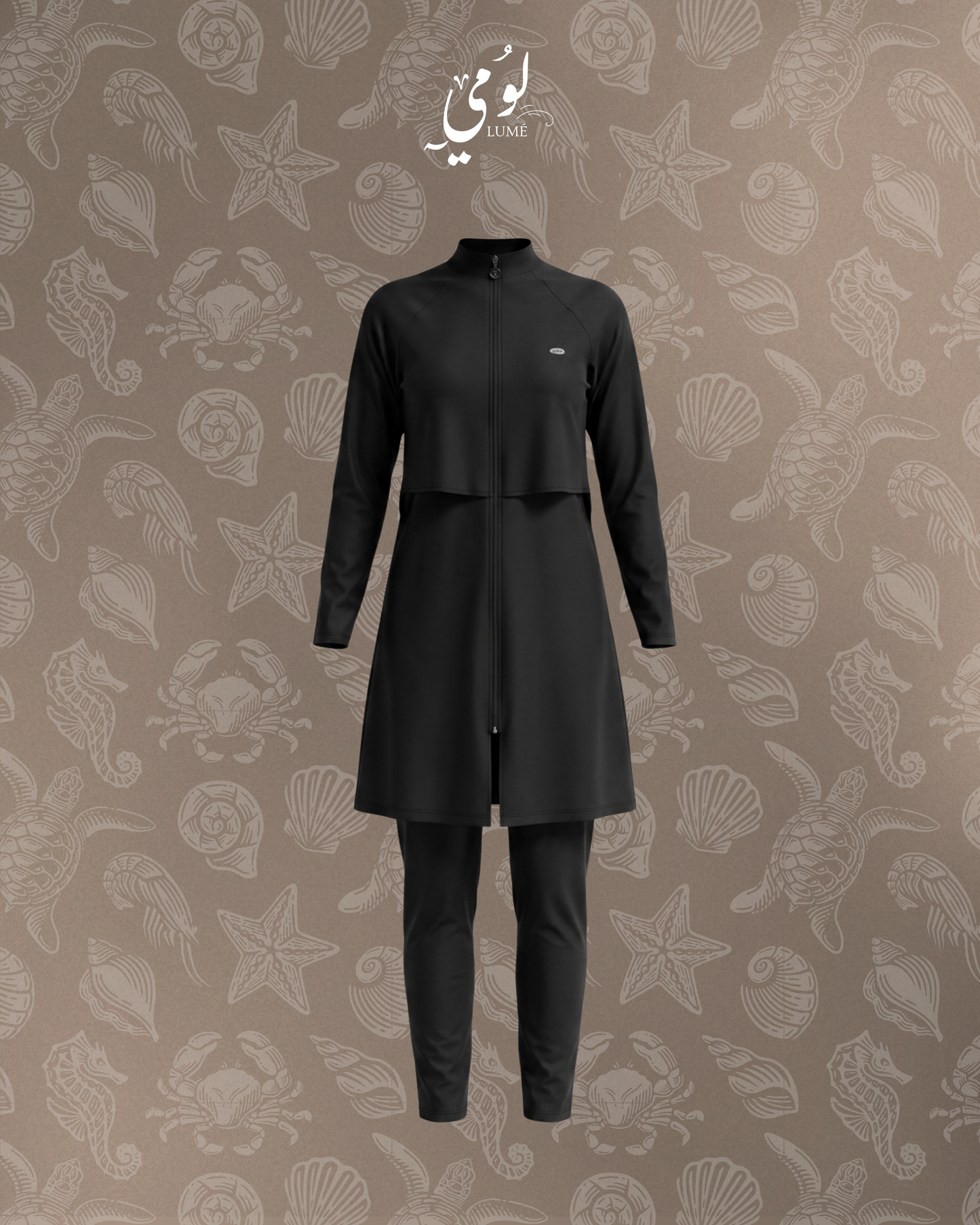 Kaia Front-Zip Burkini Swimsuit