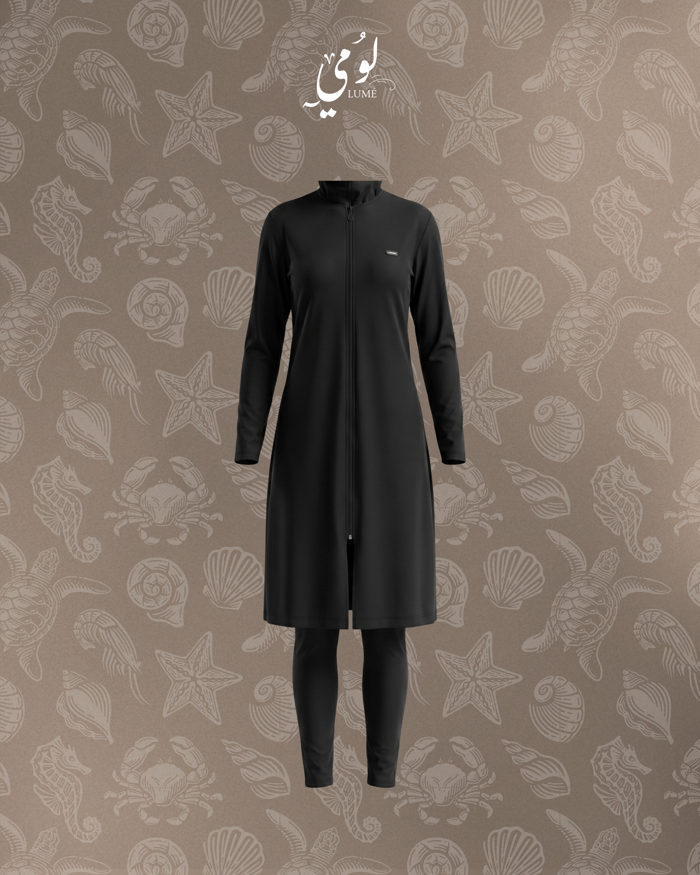 Selene Front-Zip Burkini Swimsuit