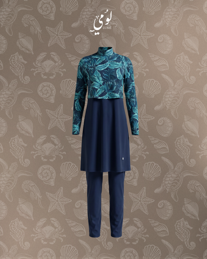 Aria Leaf-Inspired Burkini Swimsuit