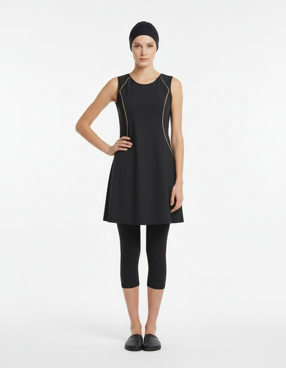 Calyra Sleeveless Pull-On Swimsuit