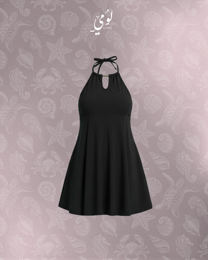 Solenne Twist-Front Swim Dress