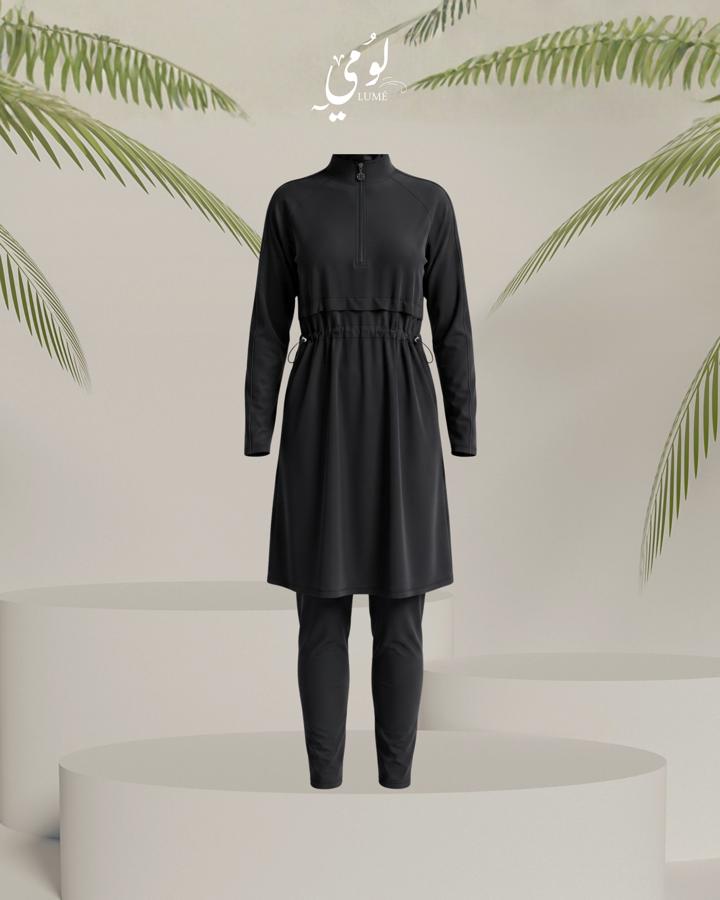 Aveline Half-Zip Burkini Swimsuit