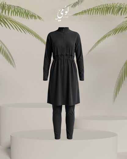 Aveline Half-Zip Burkini Swimsuit