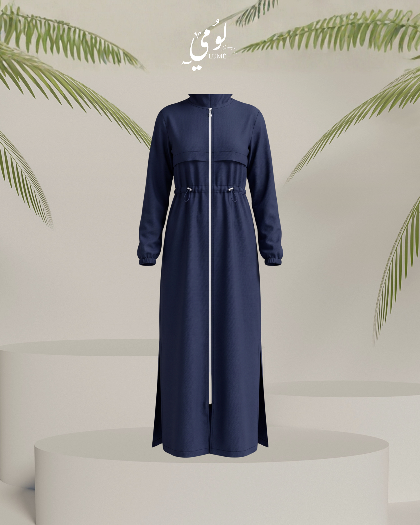 Elara Full-Zip Maxi Burkini Swimsuit