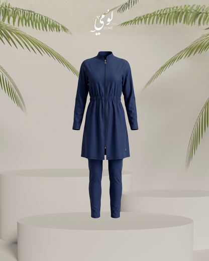 Aurelia Drawstring Burkini Swimsuit