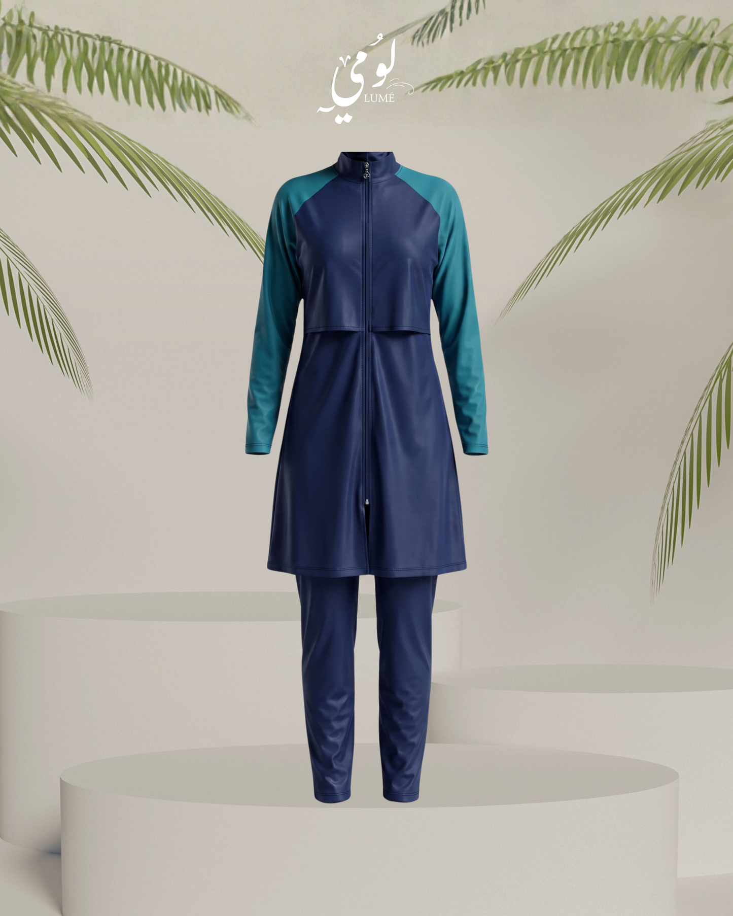 Elira Color-Block Burkini Swimsuit