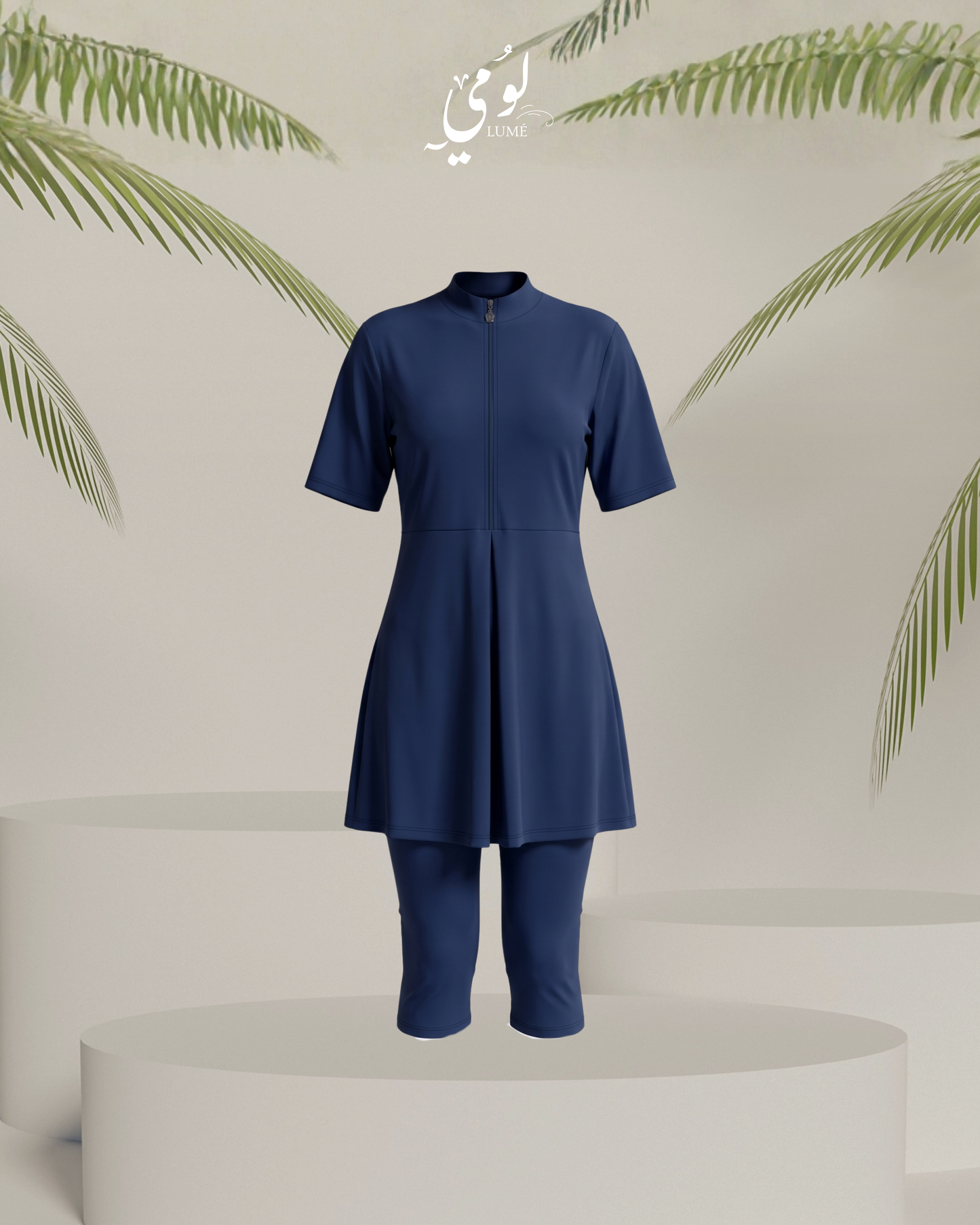 Classic Half-Zip Burkini Swimsuit