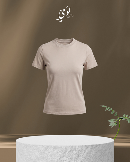 Velora Fitted Short-Sleeve Basic Top