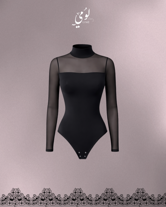 Lume Mesh Turtleneck Bodysuit