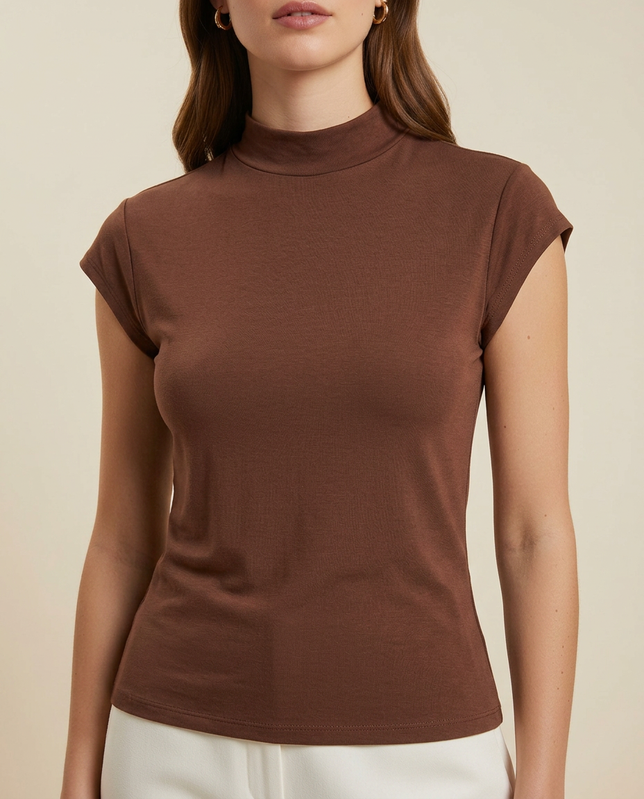Elara Fitted Cap-Sleeve Top